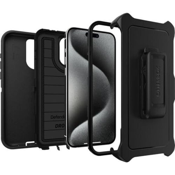 OtterBox iPhone 15 Pro MAX (Only) Defender Series Pro Case - Black, Screenless, - Picture 6 of 10